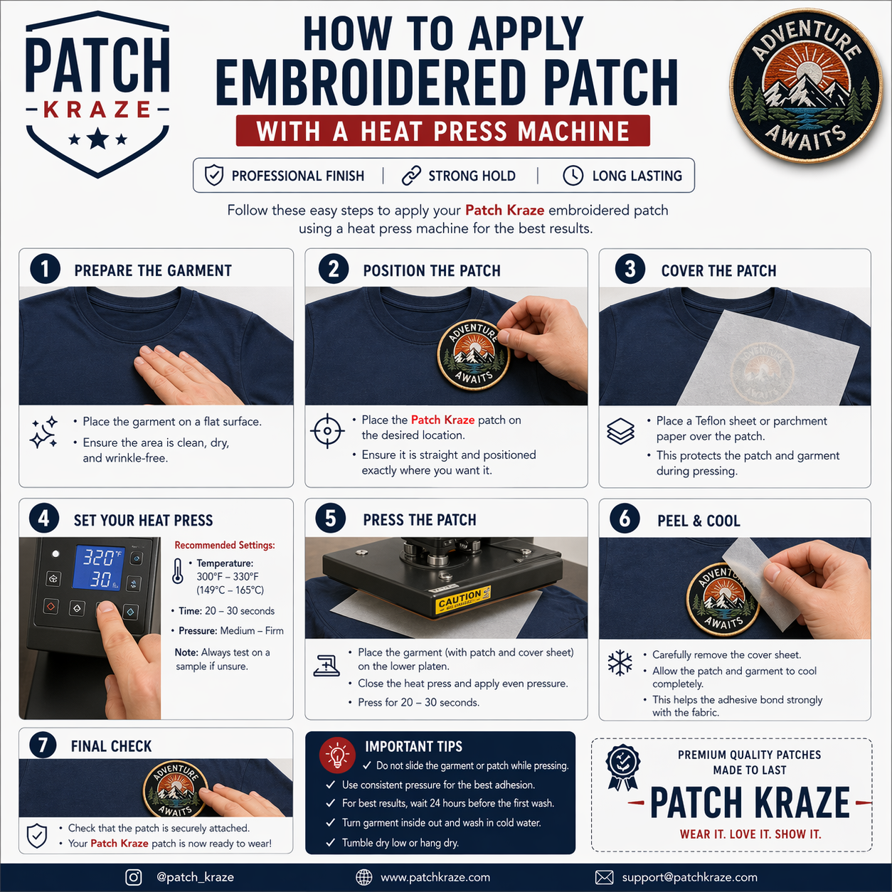 3D Embroidered Patches