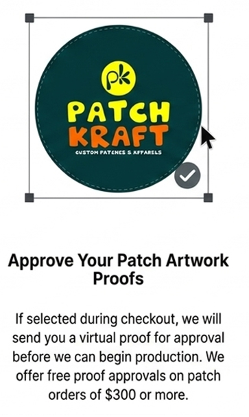 Approve Your Patch Artwork Proofs