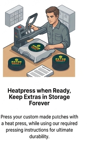 Heatpress when Ready. Keep Extras in Storage Forever