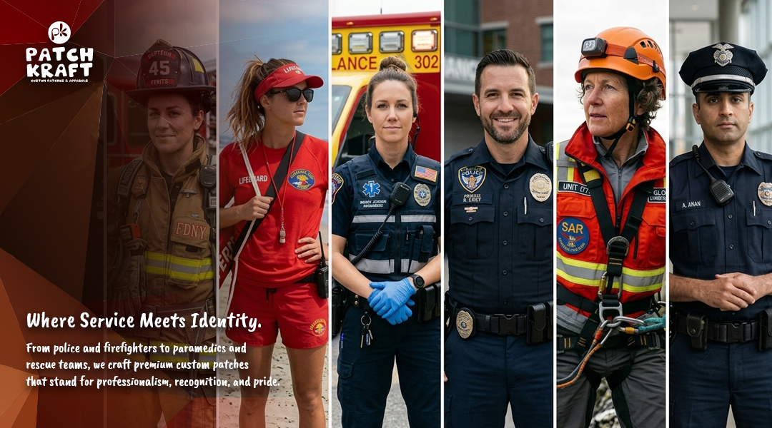 Professional identity, perfectly stitched — embroidered name patches and logo badges